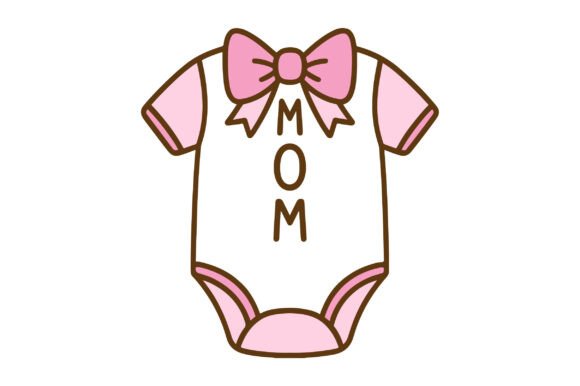 Cute Mom Baby Onesie SVG