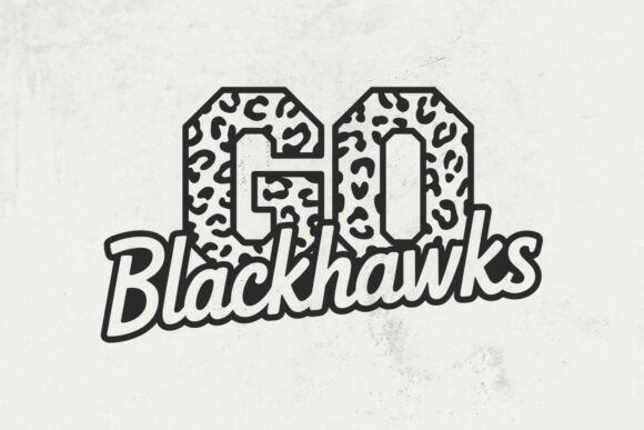Go Blackhawks Leopard SVG