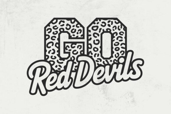 Go Red Devils Leopard SVG