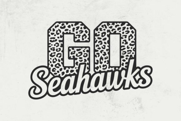 Go Seahawks Leopard SVG