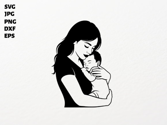 Mom and Baby Love SVG for Cricut