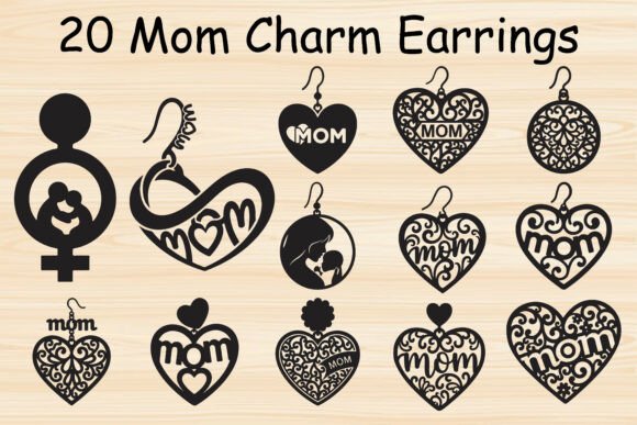 Mom Charm Earring SVG Bundle