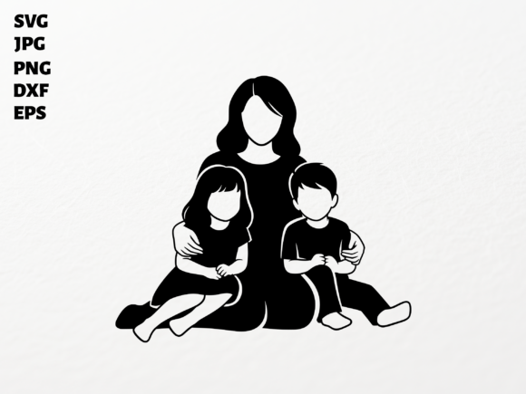 Mom Daughter Son SVG for Cricut