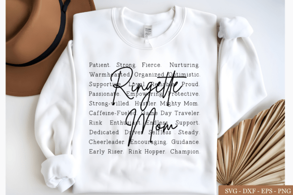 Ringette Mom Words PNG SVG, Gift for Mom