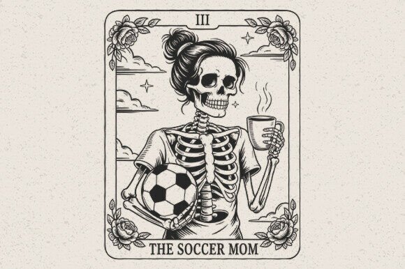 Soccer Mom Tarot Card SVG